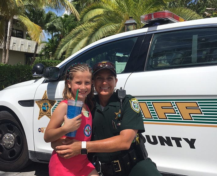 Deputy Johnson with Little Girl